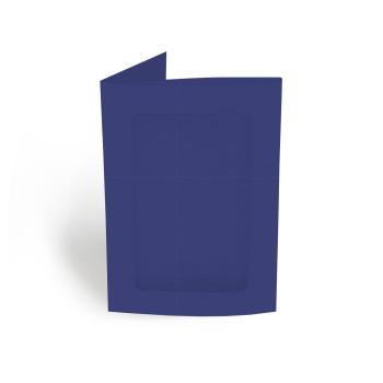Passepartoutkarte rechteck 3-Fach DIN B6 in struktur dunkelviolett