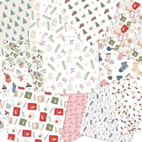 LaCreativ - Designpapier "Gemütliche Weihnachtszeit" Paper Pack 6x6" - 24 Bogen