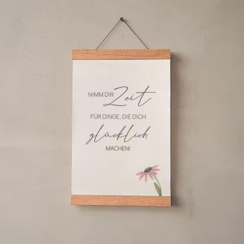Spruchposter "Zeit für Dinge" | Geschenkidee | Personalisiert  | individuelles Bild | Wanddeko