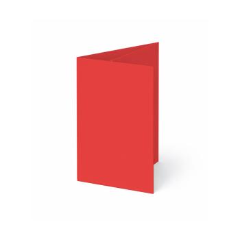 Trippelkarte - Leporello 240g/m² DIN A6 3-Fach in rot