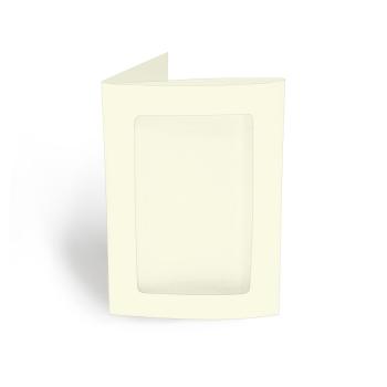 Passepartoutkarte rechteck 3-Fach DIN B6 in hellcreme
