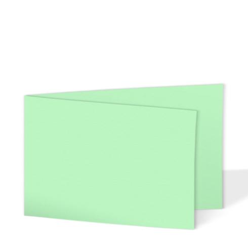 Doppelkarte - Faltkarte 240g/m² DIN A6 quer in pastell grün