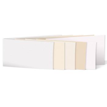 Sortiment "Helle Farben" 25x Faltkarten in 5 Farben DIN Lang - farbig sortiert