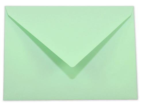 Briefumschläge - Briefhüllen in pastell grün, DIN B6 120g/m² oF, Nassklebung