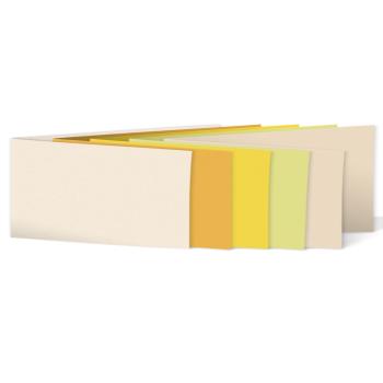 Sortiment "Gelbtöne" 25x Faltkarten in 5 Farben DIN Lang - farbig sortiert