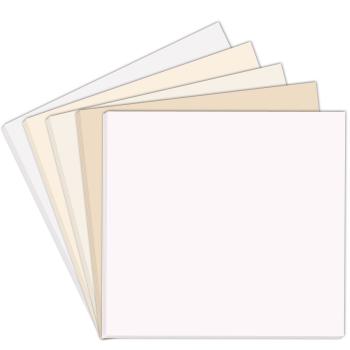 Farbkartonset "Helle Farben" 20x Cardstock in 5 Farben Format 12x12 - farbig sortiert