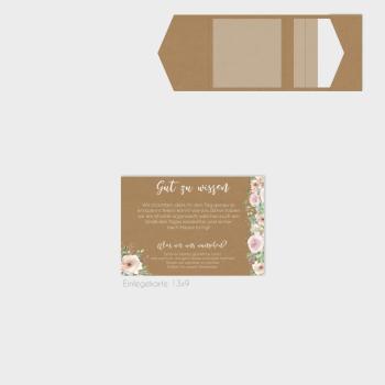 Einlegekarten-Bundle "Kraft White Roses" Quadrat | 2