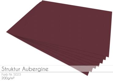 Cardstock - Bastelpapier 200g/m²  DIN A4 in struktur aubergine