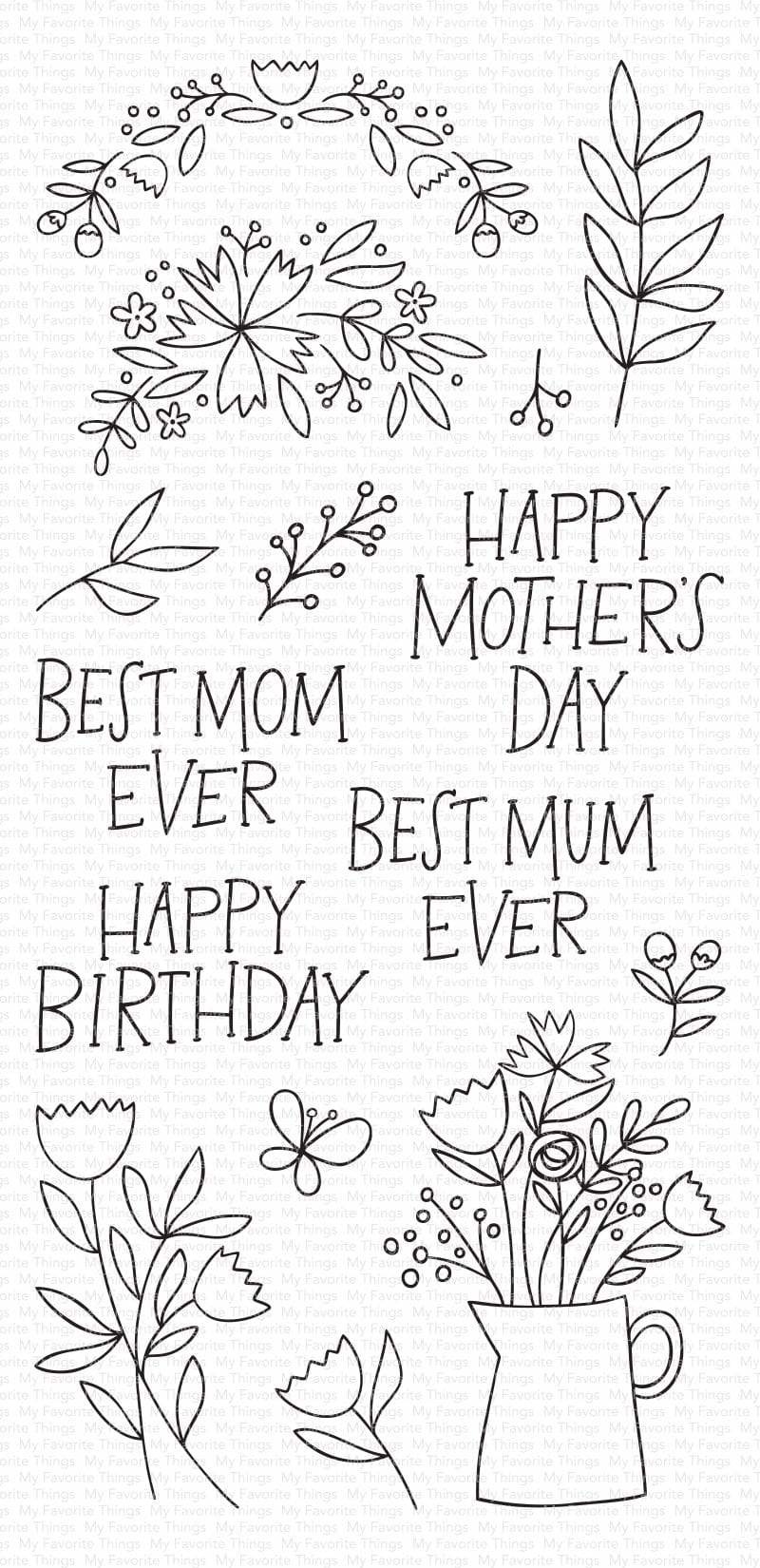 My Favorite Things Stempelset "Mother's Day Bouquet" Clear Stamp (CS ...