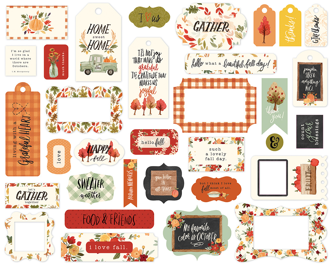 Carta Bella Hello Autumn Frames Tags Stanzteile Cbhea122025