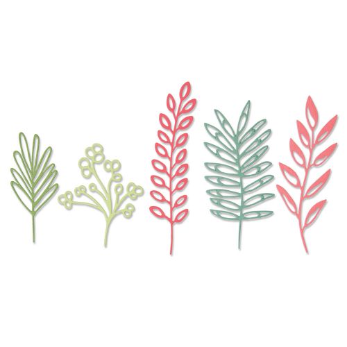 Fustelle Sizzix Thinlits 5 Pezzi Foglie Delicate: Set Fustelle Per Scrapbooking E Biglietti Fai Da Te