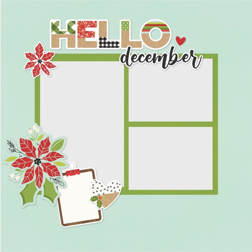 Simple Stories Simple Pages Page Pieces Hello December (15729) Bits ...