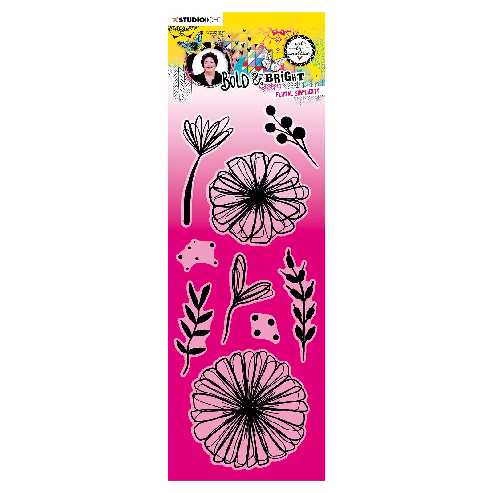 Studio Light - Clear Stamp Floral simplicity - Faltkarten.com