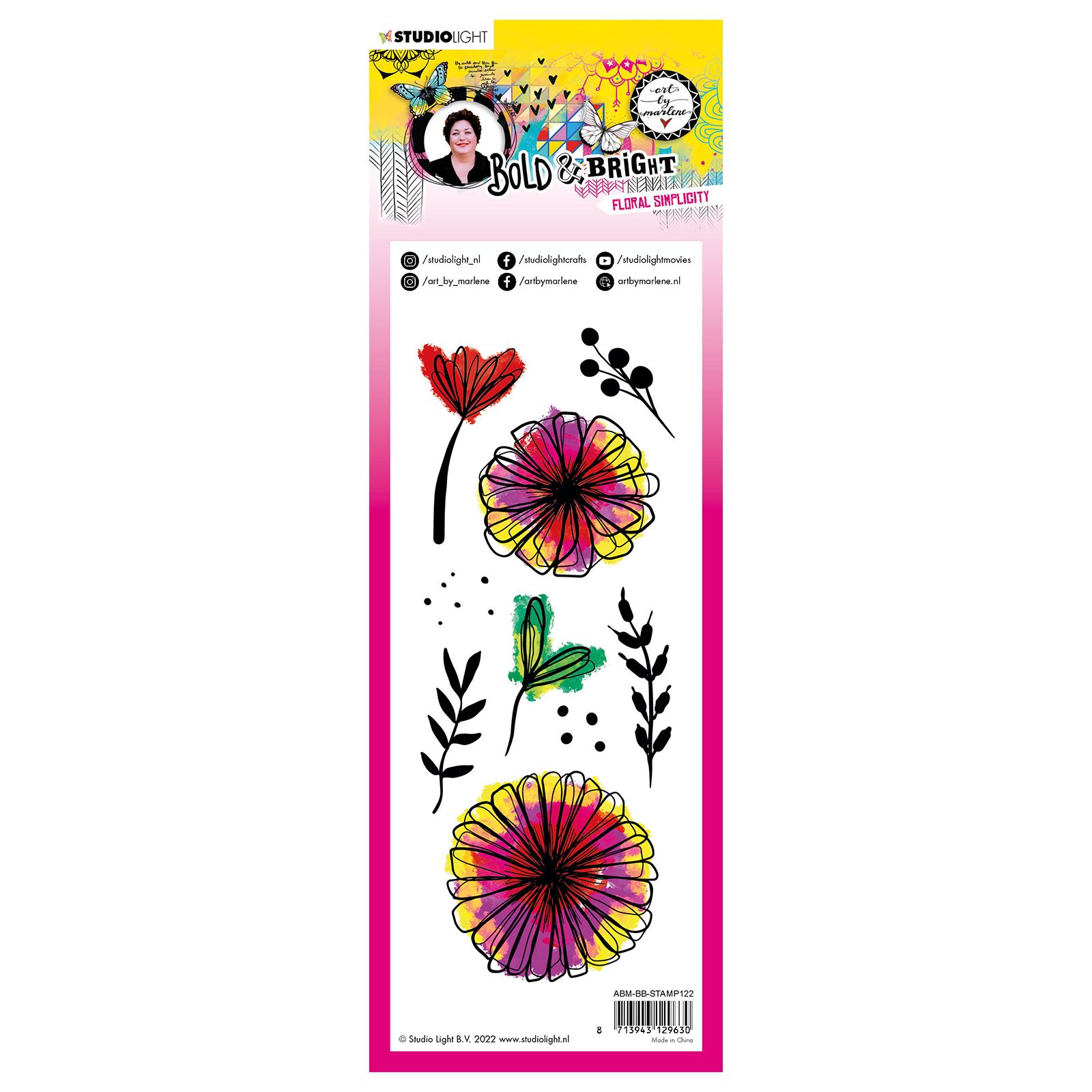 Studio Light - Clear Stamp Floral simplicity - Faltkarten.com