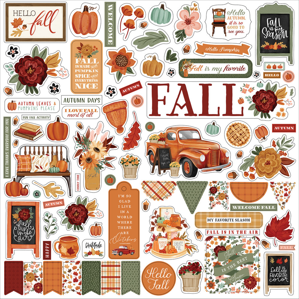 Carta Bella - Welcome Fall Collection - Leaf Pile Decorative Tape