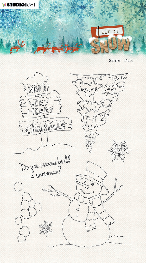 Studio Light - Clear Stamp Snow Fun - Faltkarten.com
