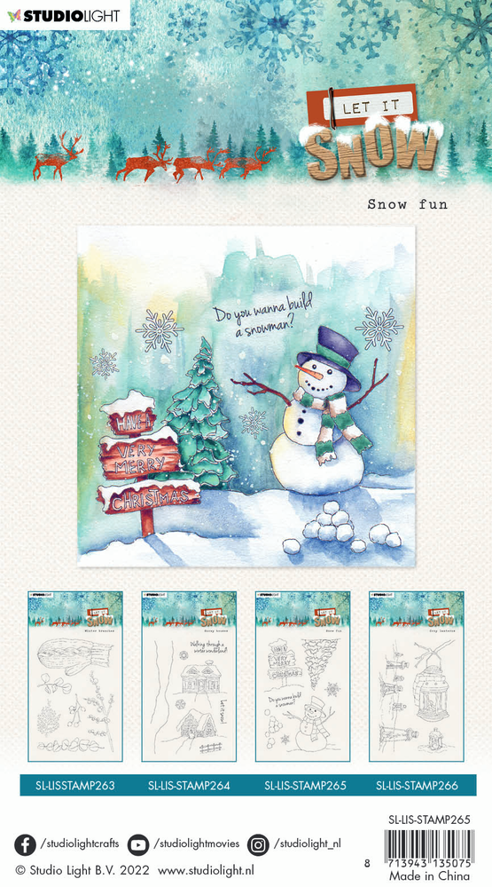 Studio Light - Clear Stamp Snow Fun - Faltkarten.com