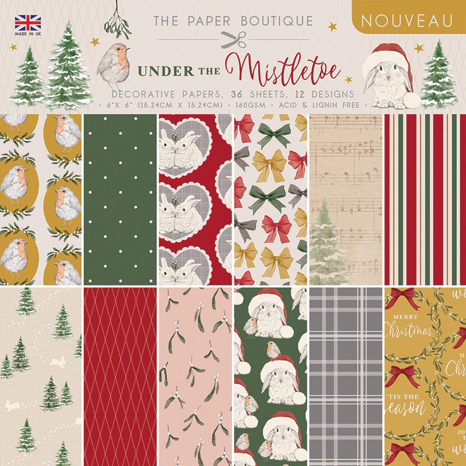 The Paper Boutique Decorative paper Under the mistletoe Designpapier ...