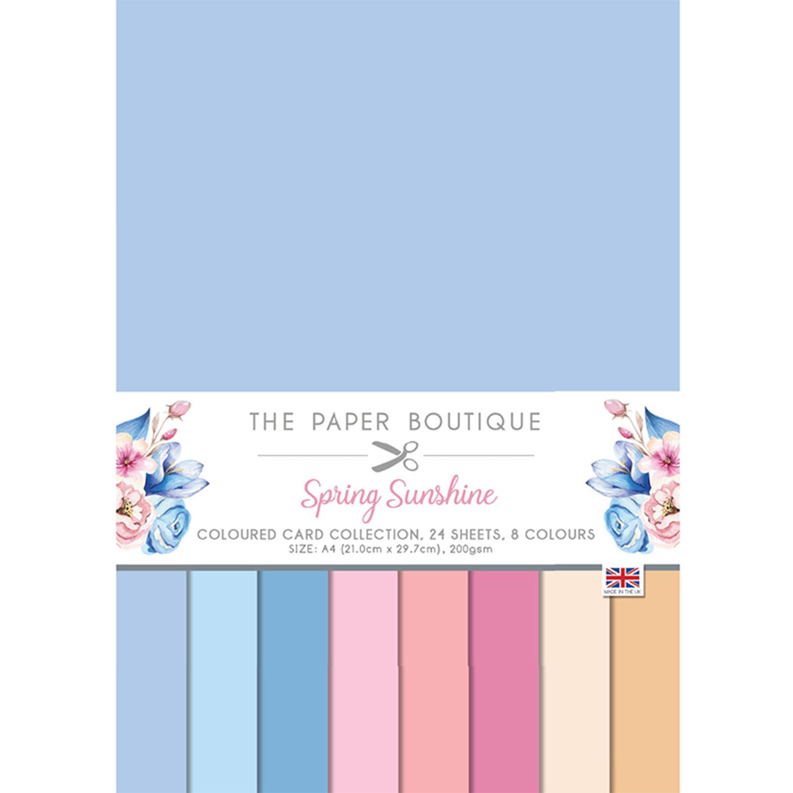 The Paper Boutique Coloured Card Spring sunshine Cardstock A4 ...