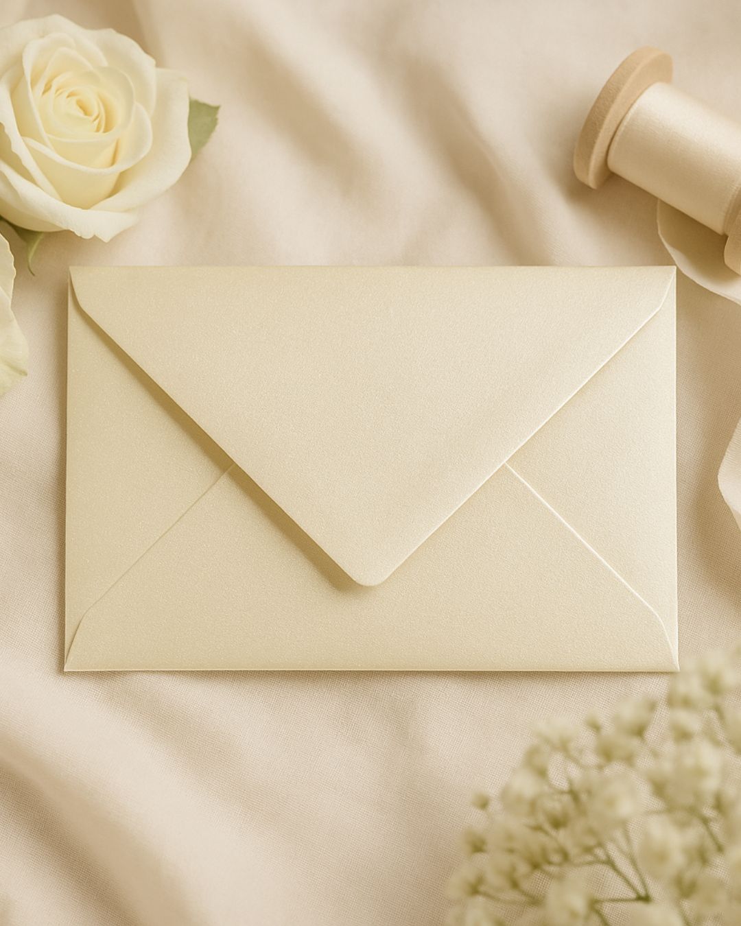 Briefumschlag Metallic-Ivory