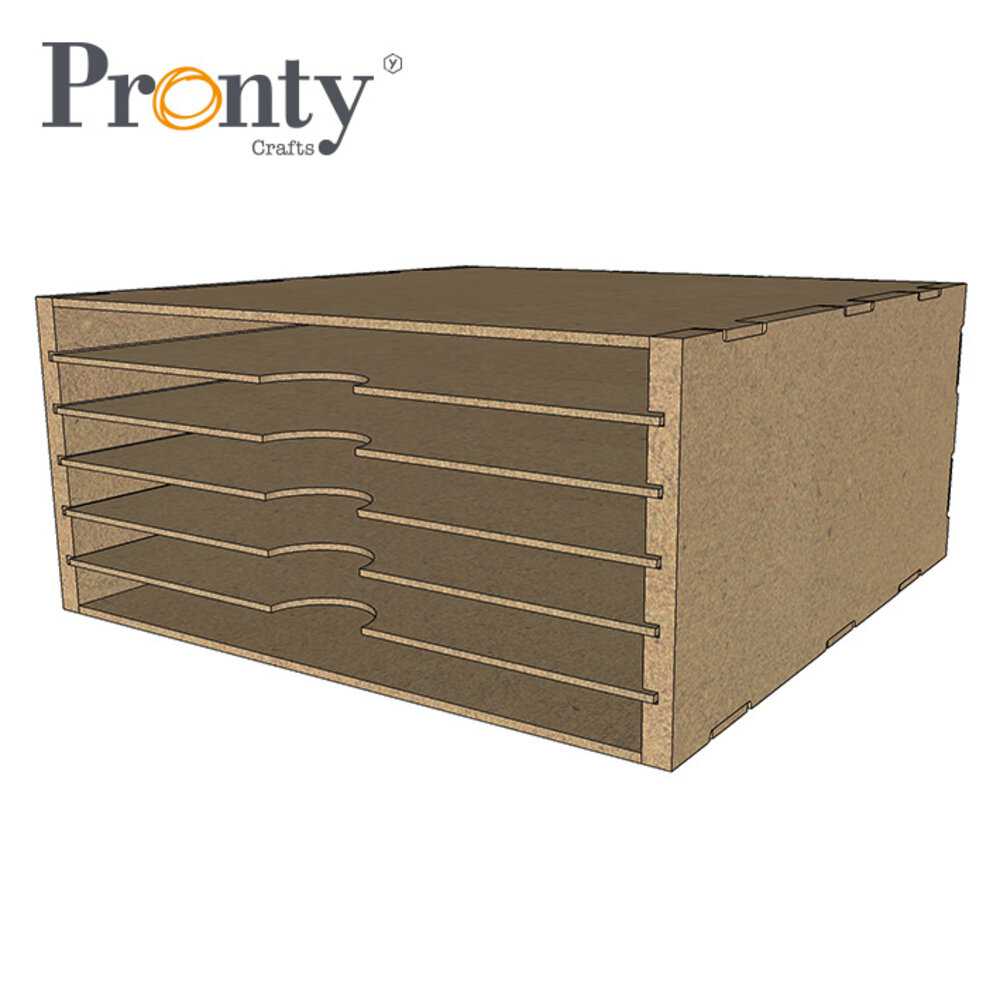 Pronty Crafts MDF Organizer Grundbox fur Papier Big Box Paper Storage Faltkarten