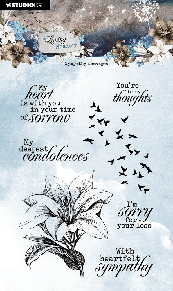 Studio Light Clear Stamps Sympathy Messages Stempelset - Faltkarten.com