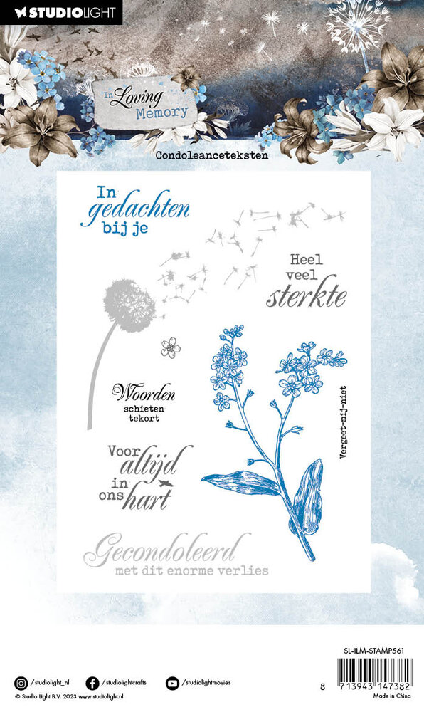 Studio Light Clear Stamps In Loving Memory Stempelset - Faltkarten.com
