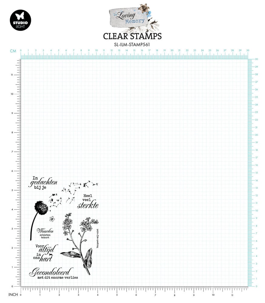 Studio Light Clear Stamps In Loving Memory Stempelset - Faltkarten.com