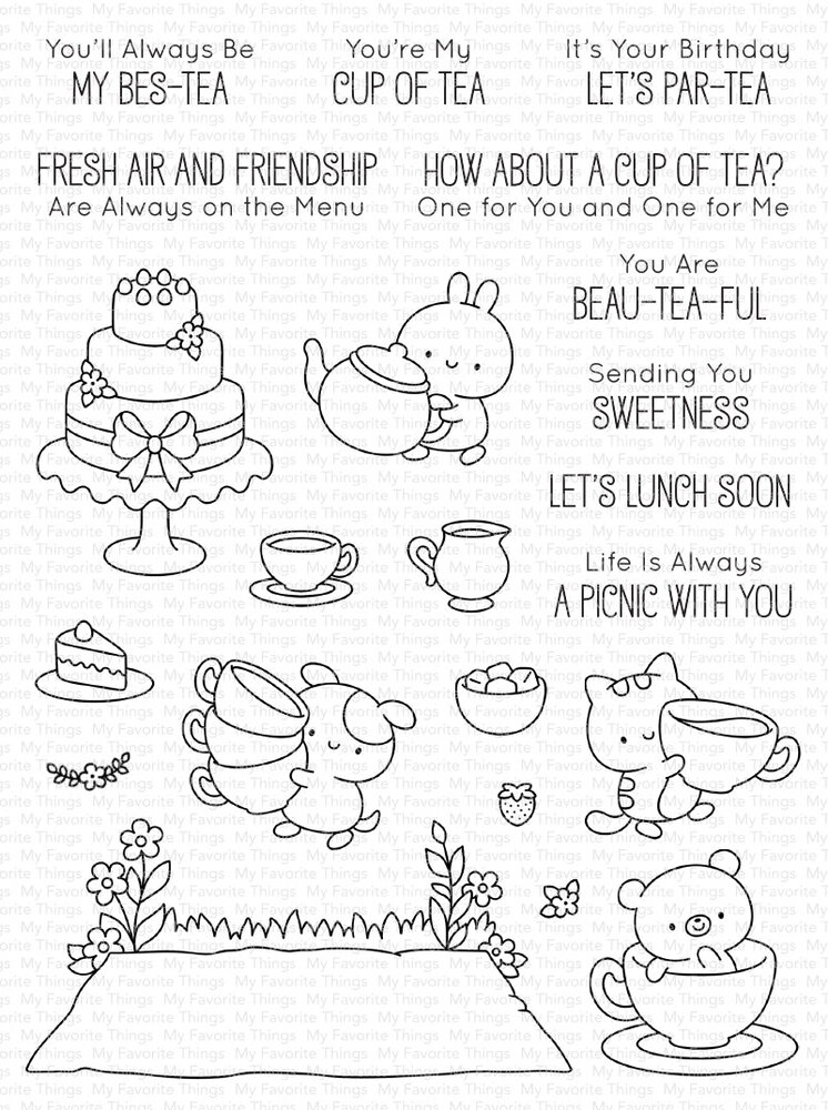 My Favorite Things Stempelset "Tea Party Pals" Clear Stamp (JB-032 ...