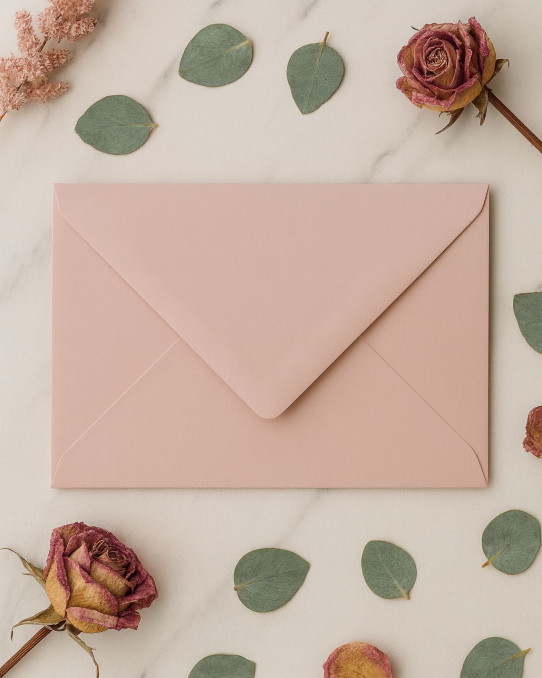 Briefumschlag Altrosa