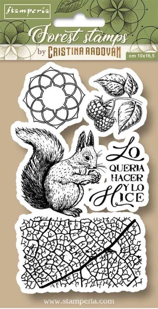 Stamperia Set Di 11 Timbri In Gomma HD – Happy Birthday Alice – Dimensioni 14 X 18 Cm – Per Scrapbooking, Biglietti E Craft
