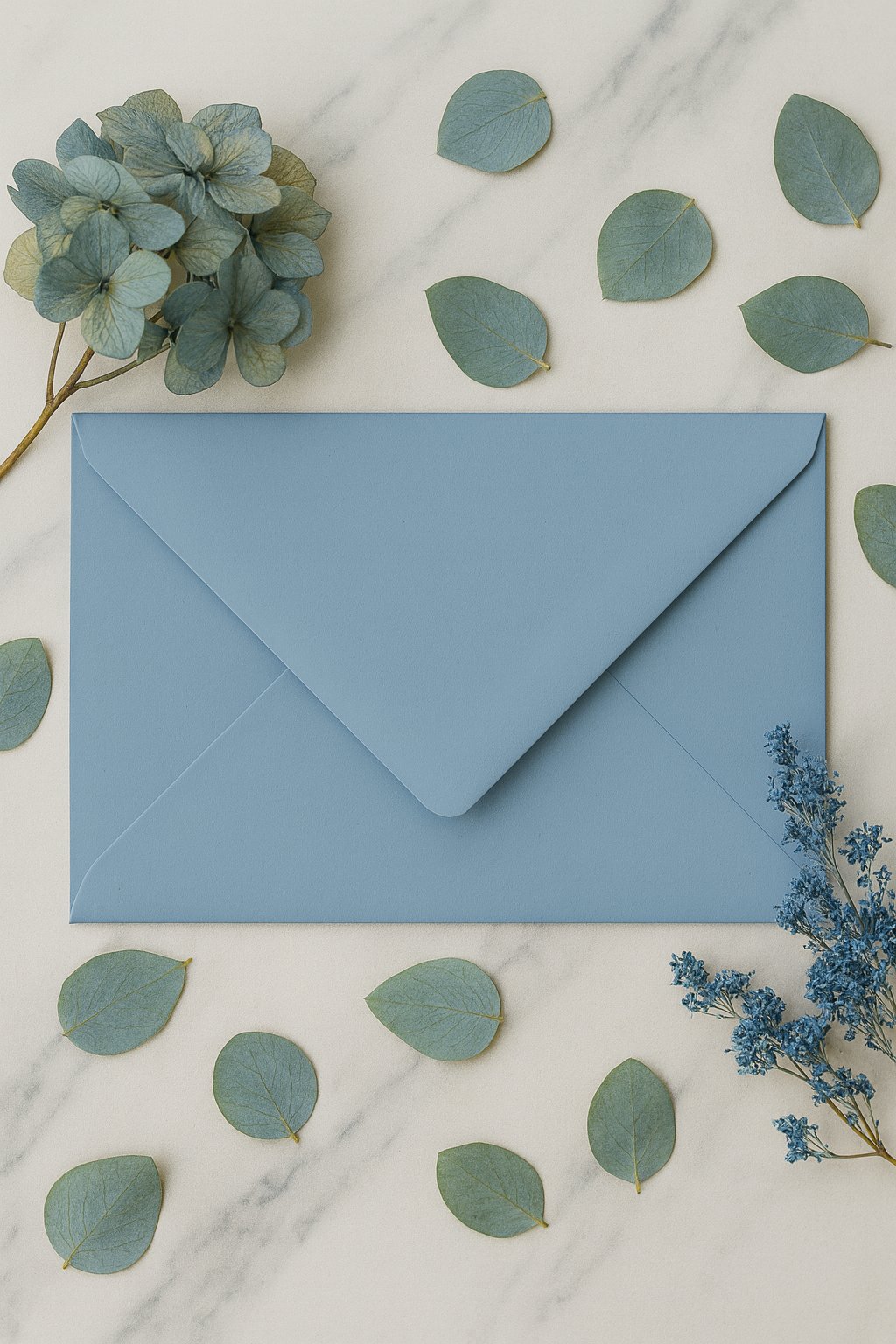 Briefumschlag Graublau