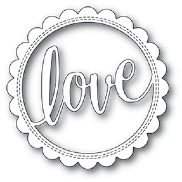 Poppystamp Die - Love Stitch Circle Frame