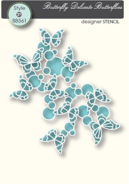 Memory Box Schablone - Stencil "Delicate Butterflies"