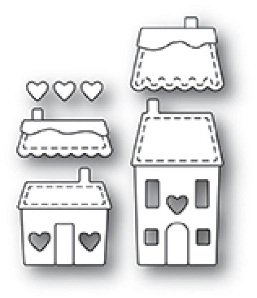 Memory Box Die - Stitched Heart Village