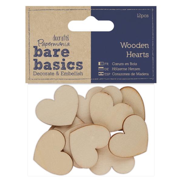 Herzen aus Holz - 3cm (12Stk)