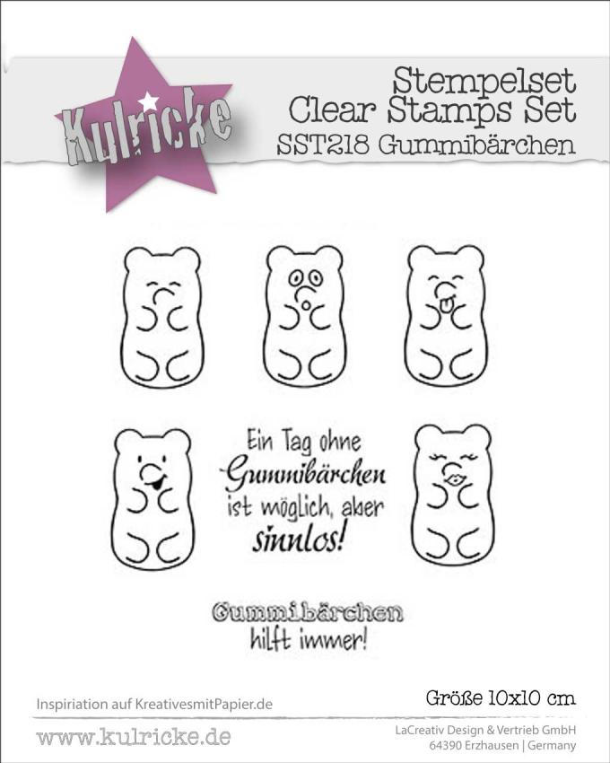 Kulricke Stempelset "Gummibärchen" Clear Stamp Motiv-Stempel