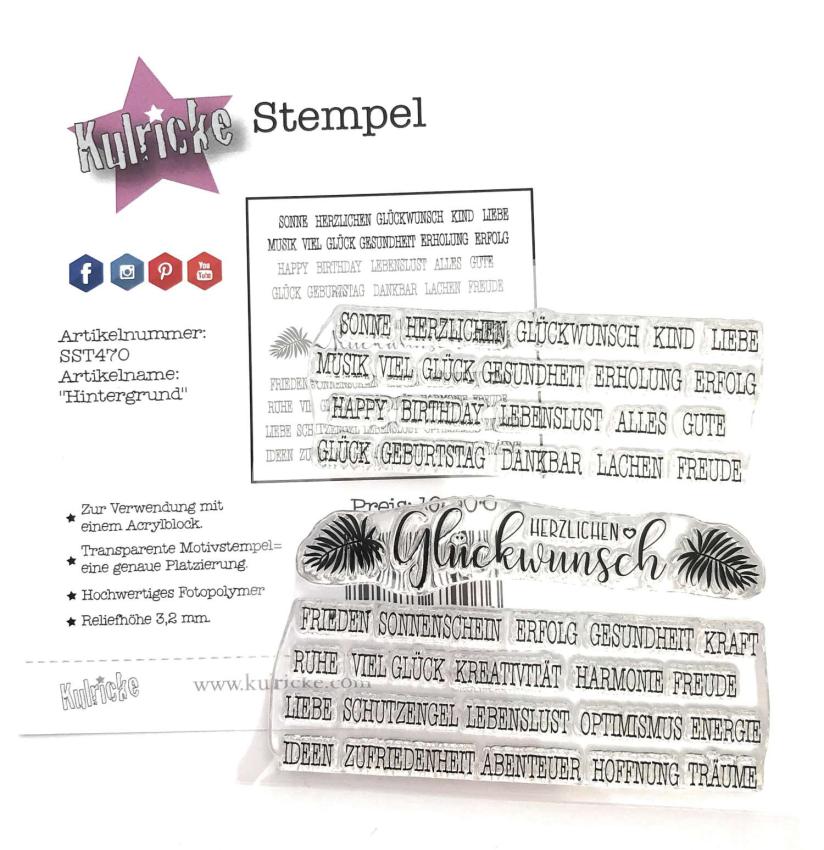 Kulricke Stempelset "Hintergrund" Clear Stamp Motiv-Stempel