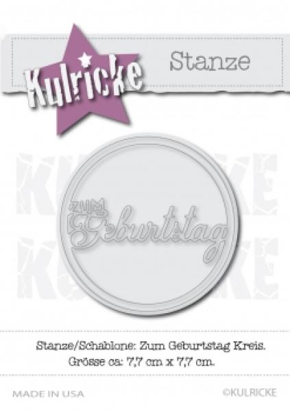Kulricke Stanzschablone "Zum Geburtstag G Kreis"