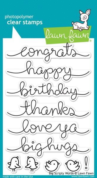 Lawn Fawn Stempelset "Big Scripty Words" Clear Stamp