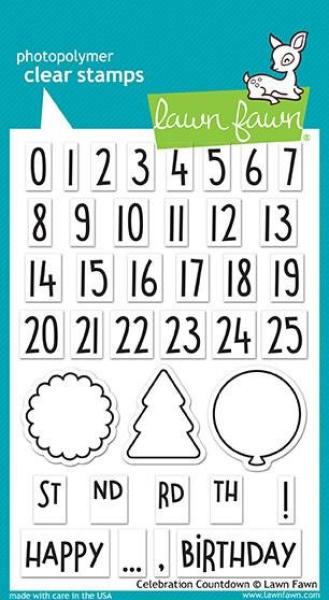 Lawn Fawn Stempelset "Celebration Countdown" Clear Stamp