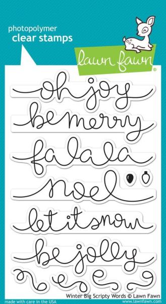 Lawn Fawn Stempelset "Winter Big Scripty Words" Clear Stamp