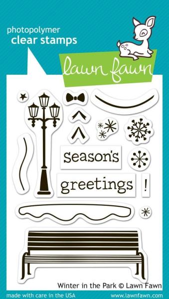 Lawn Fawn Stempelset "Winter in the Park" Clear Stamp