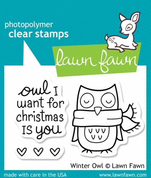 Lawn Fawn Stempelset "Winter Owl" Clear Stamp