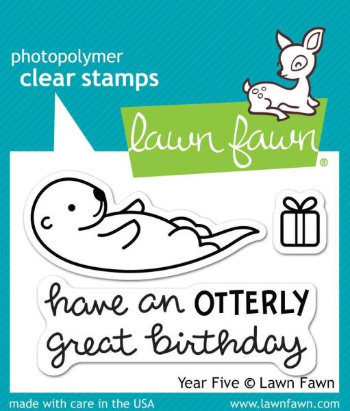 Lawn Fawn Stempelset "Year Five" Clear Stamp