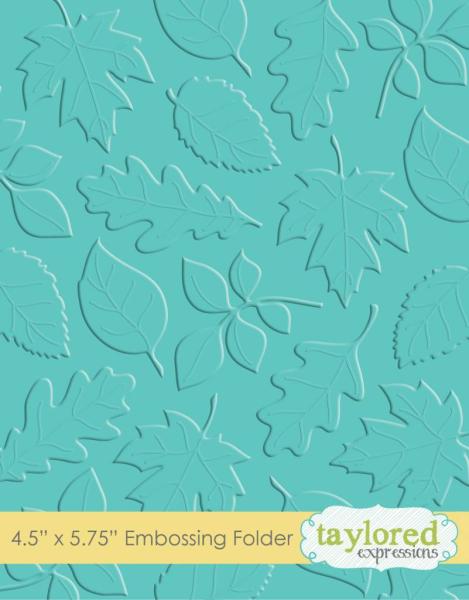 Taylored Expressions Embossing Folder "Scattered Leaves"