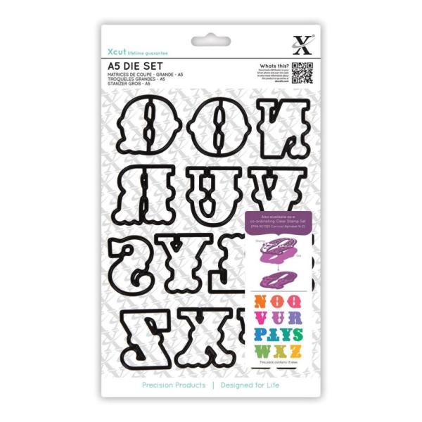 Xcut Stanzschablone "Karneval Buchstaben Alphabet N-Z"