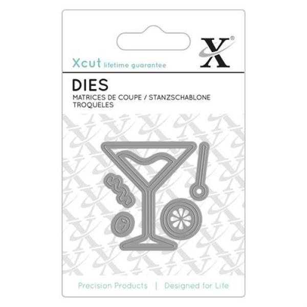 Xcut Mini Stanzschablone Cocktailglas (5Stk) 