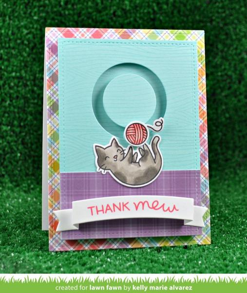 Lawn Fawn Stempelset "Meow You Doin'" Clear Stamp