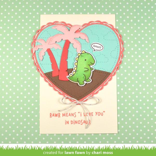Lawn Fawn Craft Die - Lacy Heart Stackables